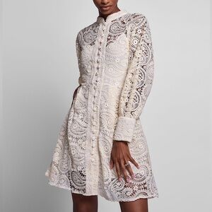 white long sleeve high low dress High Low Country Wedding Dresses Lace Long Sleeves